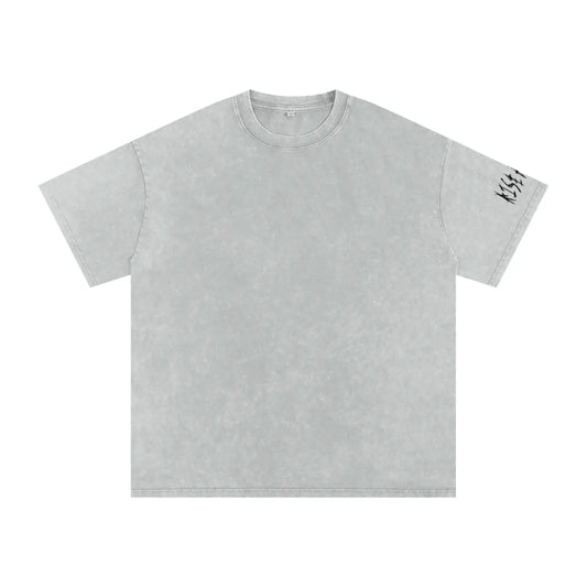 Snow Washed Oversized Cotton T-Shirt ODMPOD