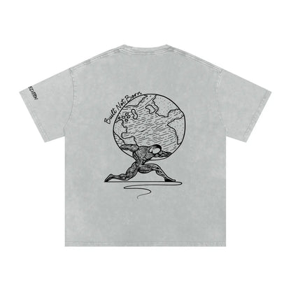 Snow Washed Oversized Cotton T-Shirt ODMPOD