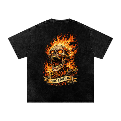 Snow Washed Oversized Cotton T-Shirt ODMPOD