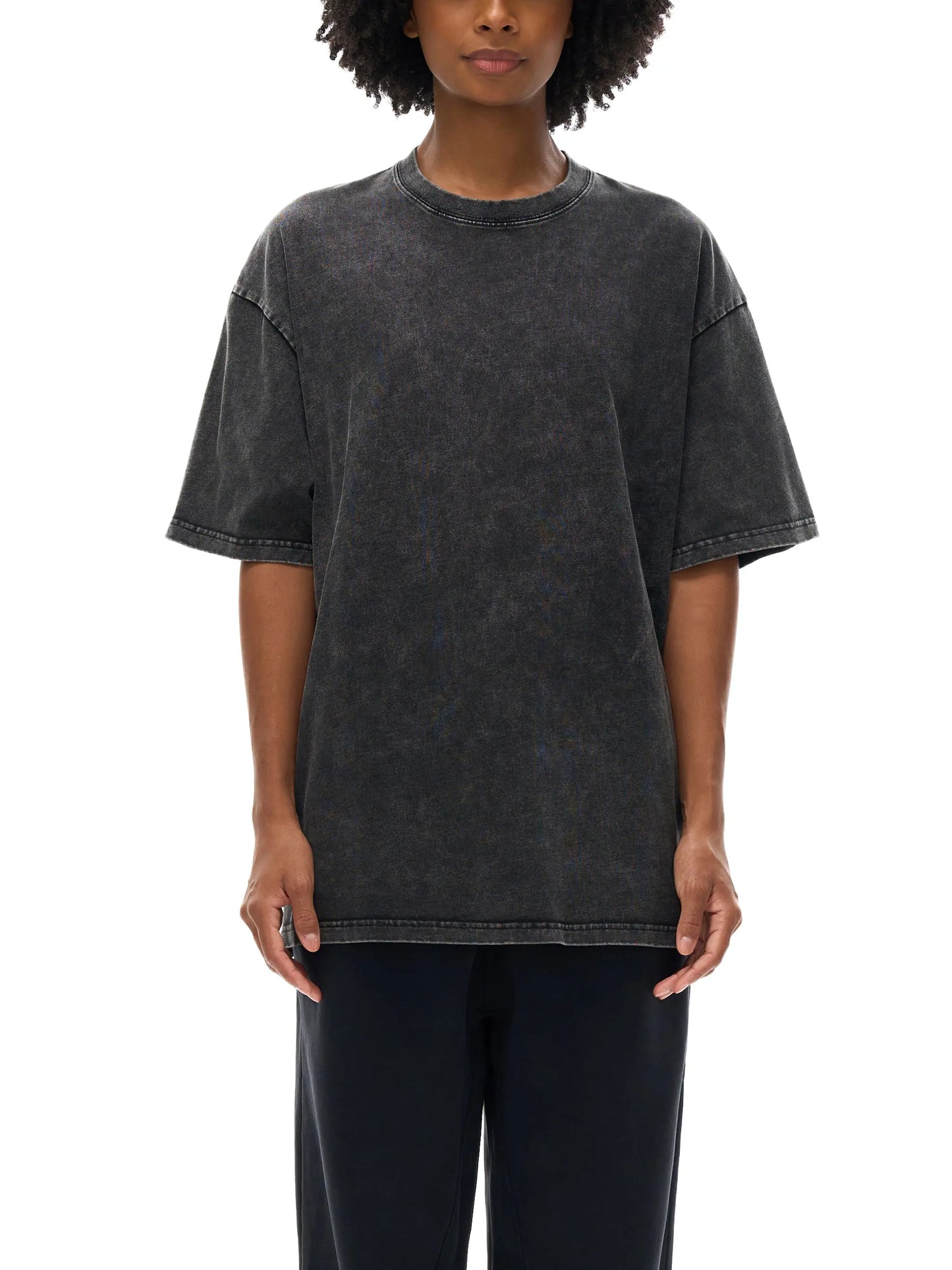Snow Washed Oversized Cotton T-Shirt ODMPOD
