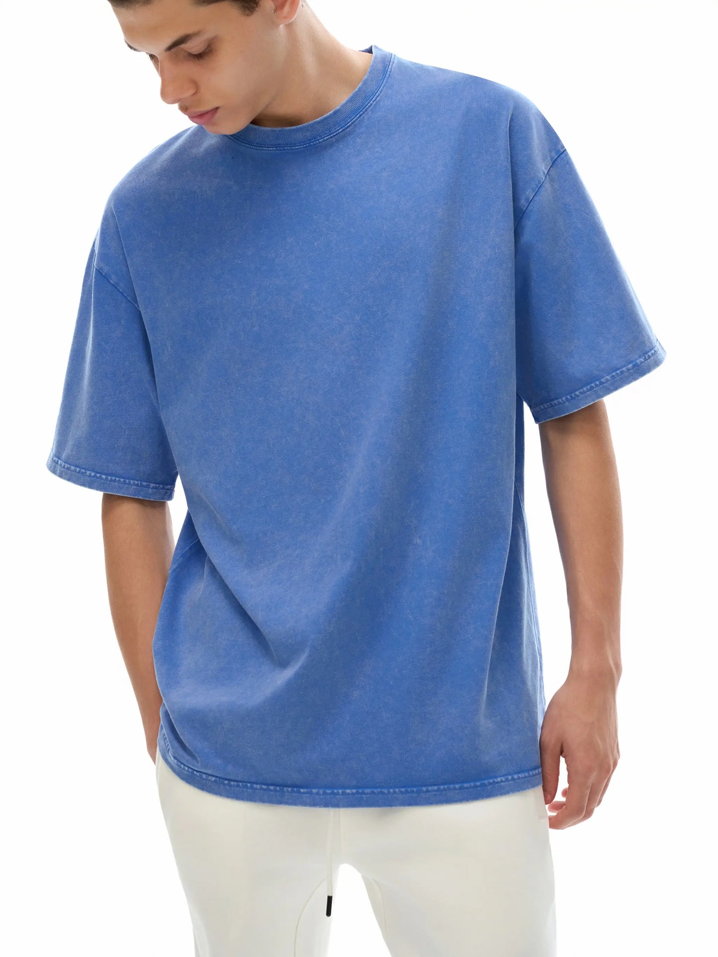 Snow Washed Oversized Cotton T-Shirt ODMPOD